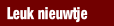 Leuk nieuwtje.